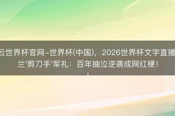 开云世界杯官网-世界杯(中国)，2026世界杯文字直播 波兰'剪刀手'军礼：百年抽泣逆袭成网红梗！